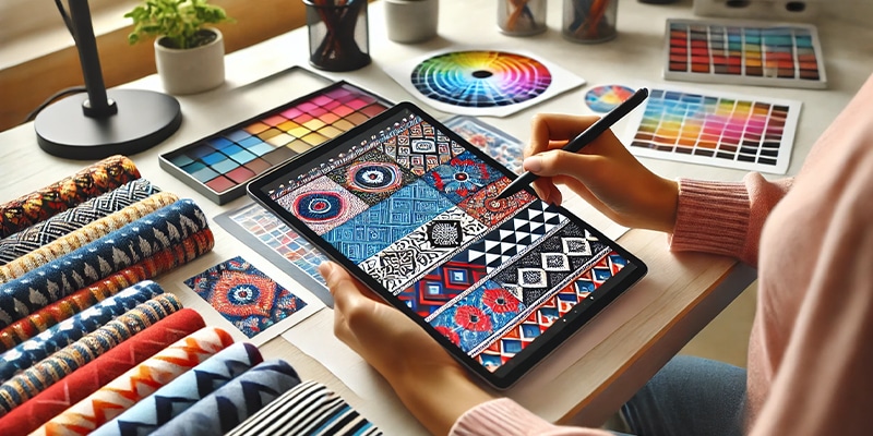 Seamless Pattern Solutions with Big Red Illustration
